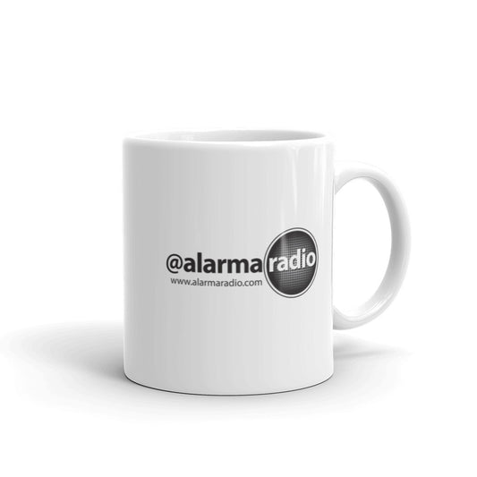 Alarmaradio logo white glossy mug